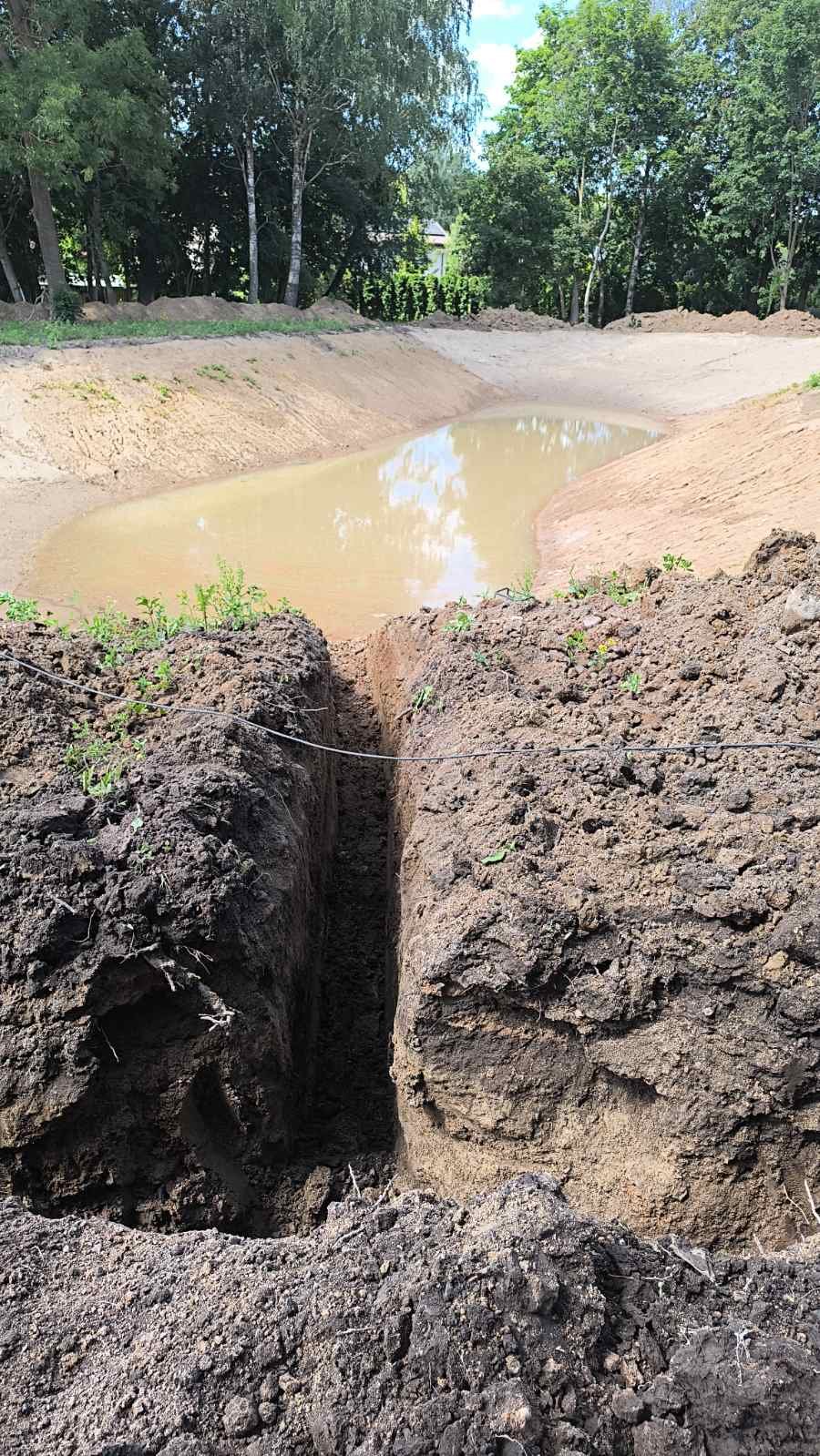 Tvenkinio įrengimo darbai